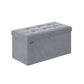 15" x 30" x 15" Foldable Storage Ottoman Bench Dove Gray FredCo