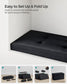 15" x 30" x 15" Foldable Storage Ottoman Bench Ink Black FredCo