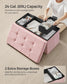 15" x 30" x 15" Foldable Storage Ottoman Bench Jelly Pink FredCo