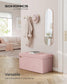 15" x 30" x 15" Foldable Storage Ottoman Bench Jelly Pink FredCo