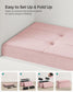 15" x 30" x 15" Foldable Storage Ottoman Bench Jelly Pink FredCo