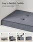 15" x 30" x 15" Foldable Storage Ottoman Bench Slate Gray FredCo