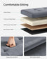 15" x 30" x 15" Foldable Storage Ottoman Bench Slate Gray FredCo
