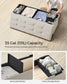 15" x 43" x 15" Foldable Storage Ottoman Bench Cream White FredCo