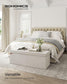 15" x 43" x 15" Foldable Storage Ottoman Bench Cream White FredCo