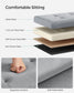 15" x 43" x 15" Foldable Storage Ottoman Bench Dove Gray FredCo