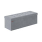 15" x 43" x 15" Foldable Storage Ottoman Bench Dove Gray FredCo