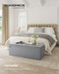 15" x 43" x 15" Foldable Storage Ottoman Bench Dove Gray FredCo
