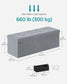 15" x 43" x 15" Foldable Storage Ottoman Bench Dove Gray FredCo