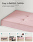 15" x 43" x 15" Foldable Storage Ottoman Bench Jelly Pink FredCo