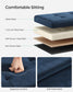 15" x 43" x 15" Foldable Storage Ottoman Bench Midnight Blue FredCo