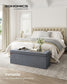 15" x 43" x 15" Foldable Storage Ottoman Bench Slate Gray FredCo