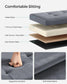 15" x 43" x 15" Foldable Storage Ottoman Bench Slate Gray FredCo