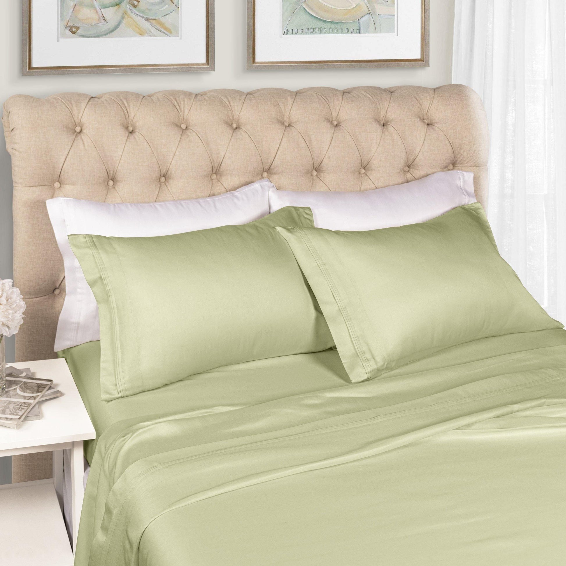 1500-Thread Count 100% Egyptian Cotton Plush Deep Pocket Sheet Set FredCo