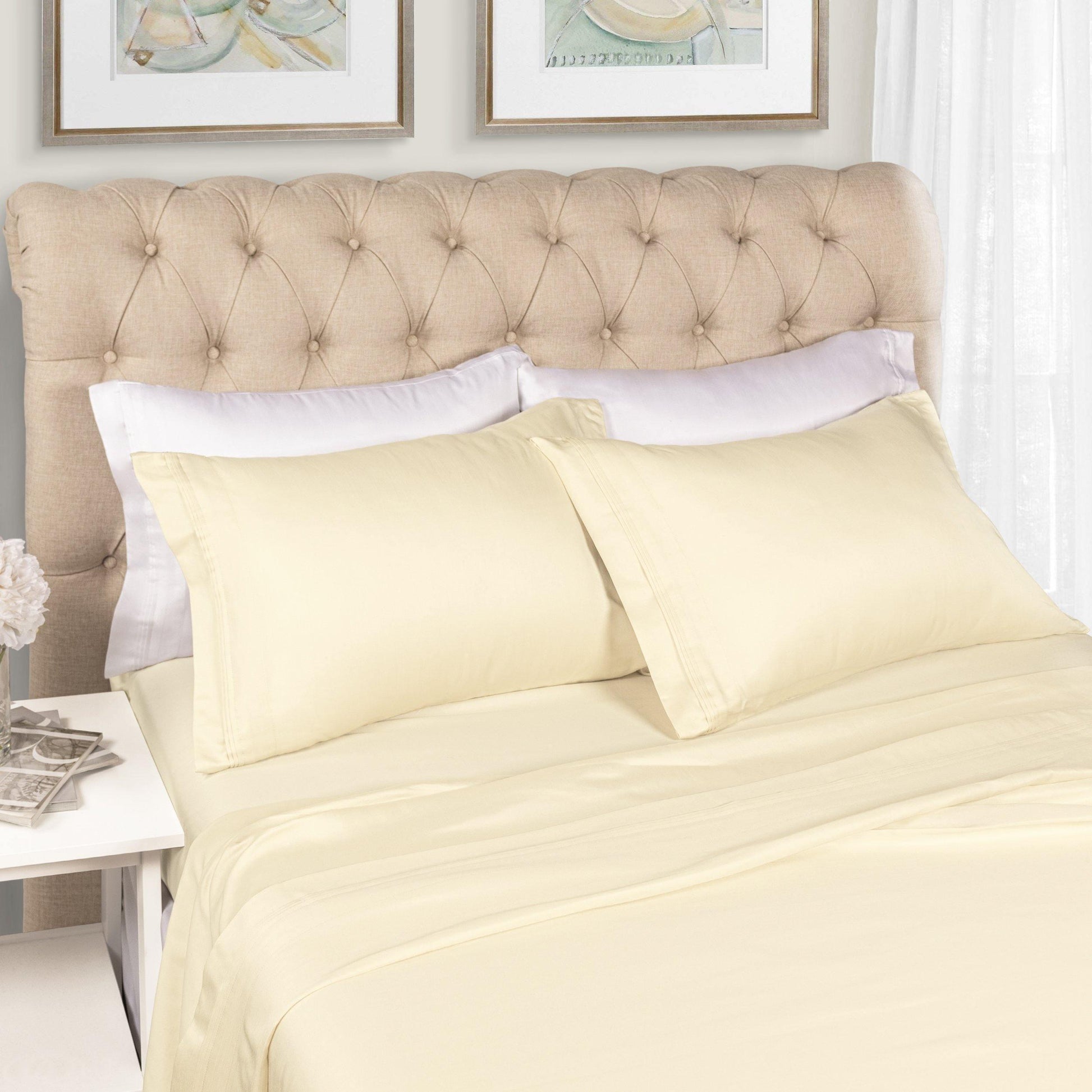 1500-Thread Count 100% Egyptian Cotton Plush Deep Pocket Sheet Set FredCo
