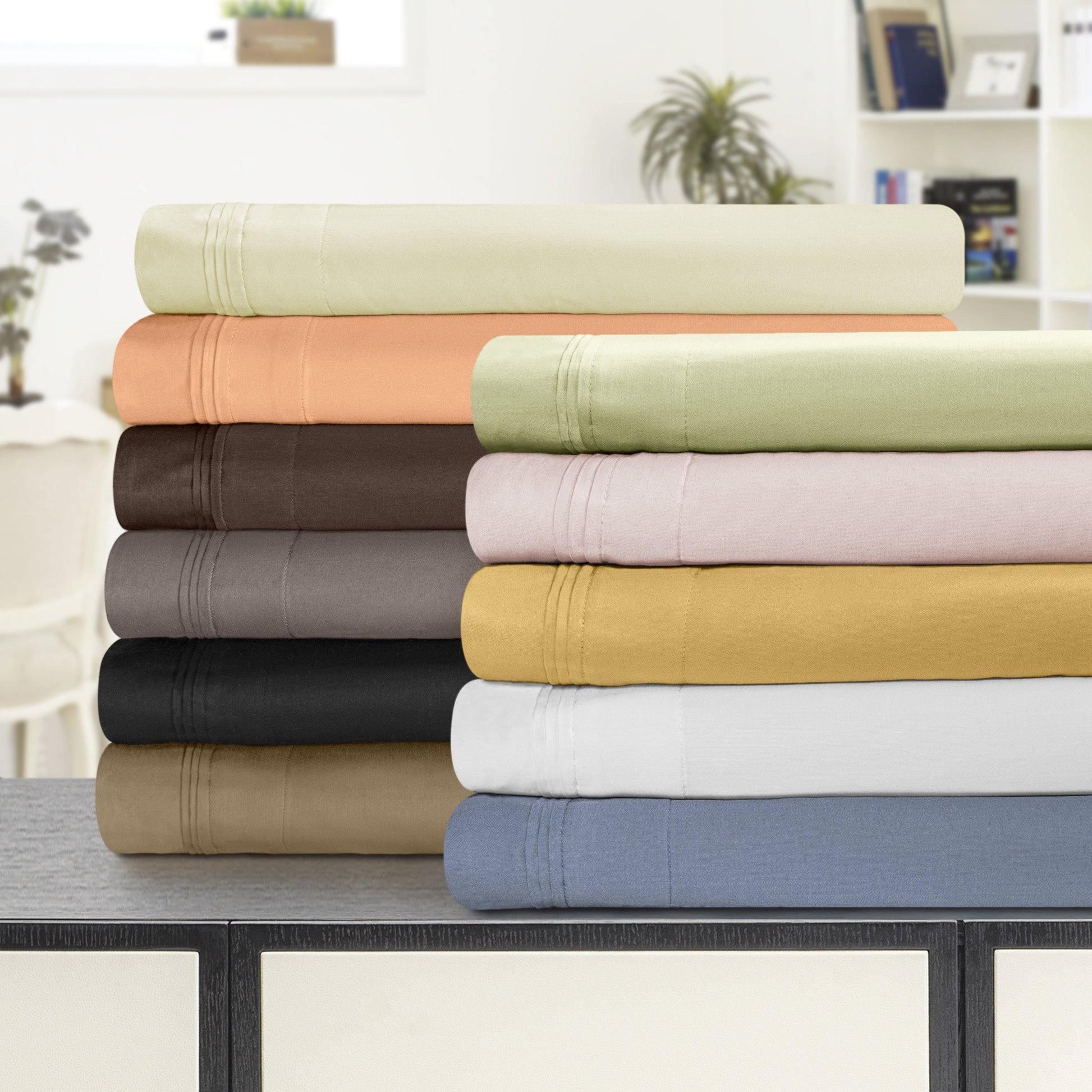 1500-Thread Count 100% Egyptian Cotton Plush Deep Pocket Sheet Set FredCo