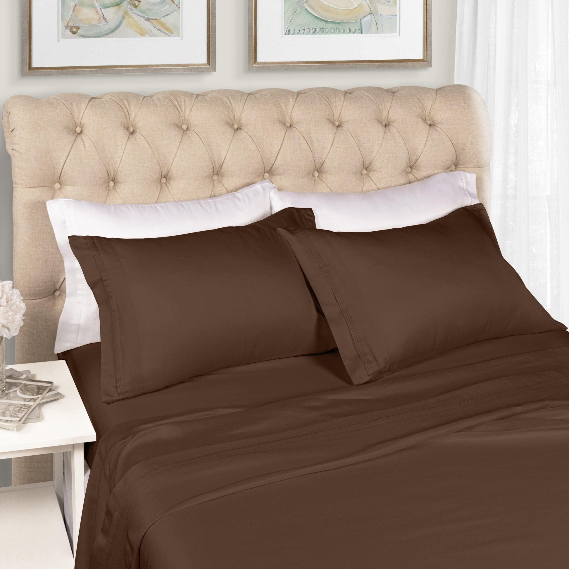 1500-Thread Count 100% Egyptian Cotton Plush Deep Pocket Sheet Set FredCo