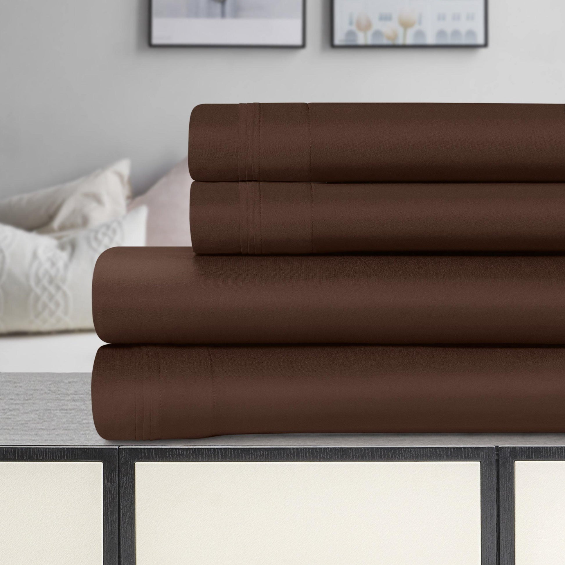 1500-Thread Count 100% Egyptian Cotton Plush Deep Pocket Sheet Set FredCo