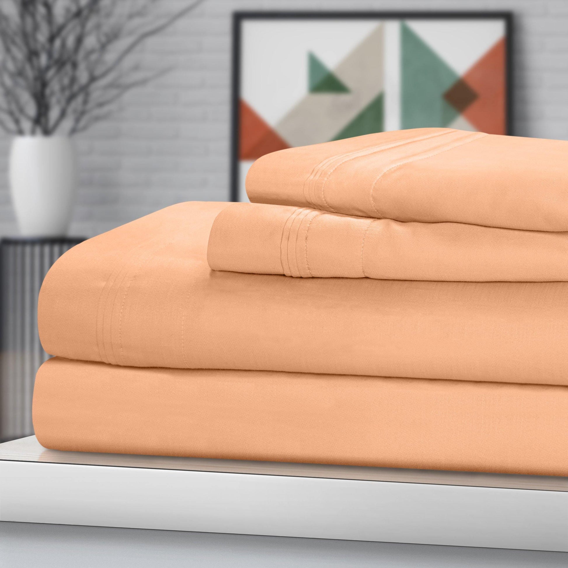 1500-Thread Count 100% Egyptian Cotton Plush Deep Pocket Sheet Set FredCo
