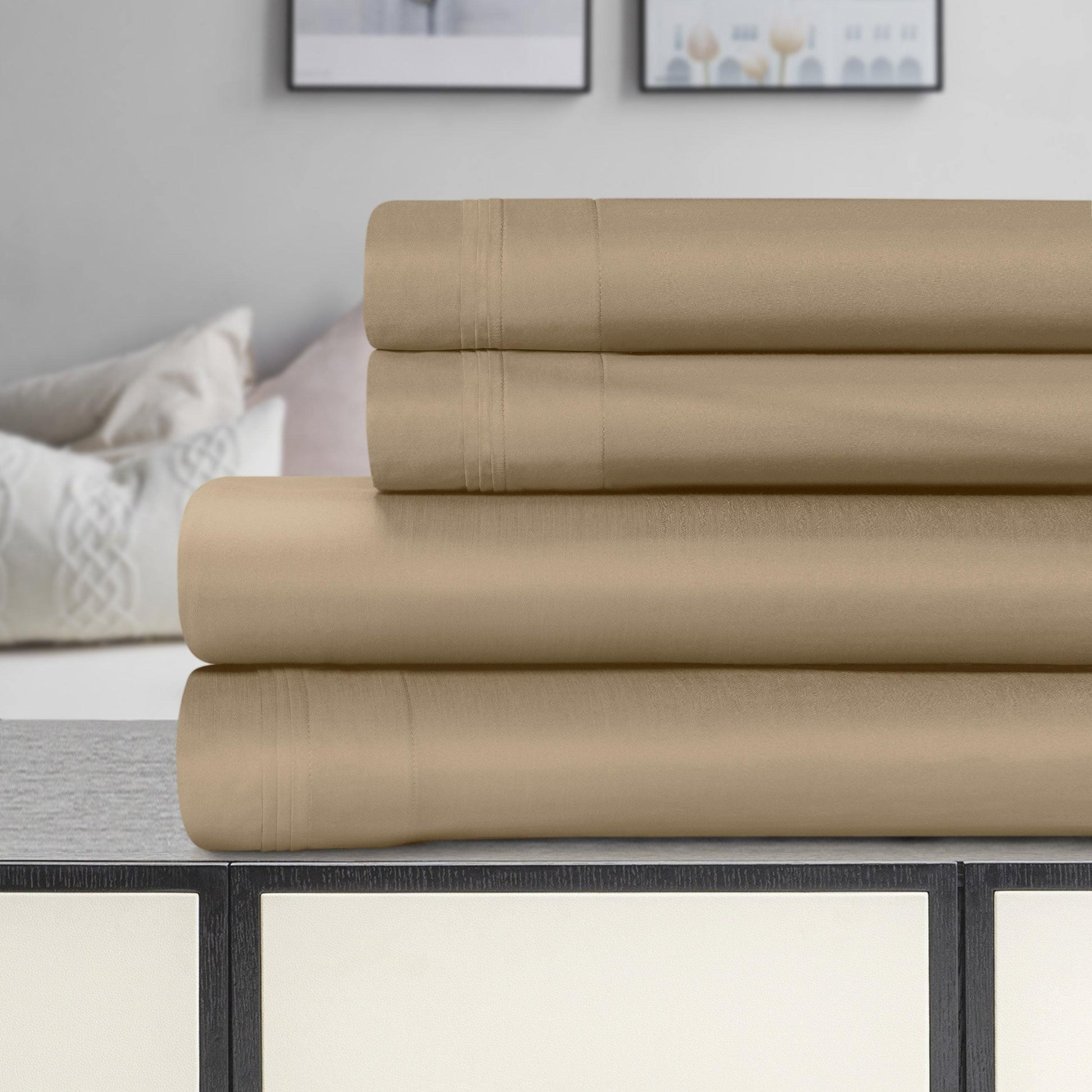 1500-Thread Count 100% Egyptian Cotton Plush Deep Pocket Sheet Set FredCo