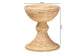 bali & pari Brookwood Natural Rattan End Table - Handcrafted Wicker Sculptural Accent Table with Pedestal Base for Living Room or Sun Room