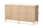 bali & pari Delilah Natural Rattan 4-Door Sideboard Buffet
