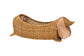 bali & pari Daffodil Natural Rattan Dachshund Basket - Handwoven Wicker Storage Solution