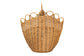 bali & pari Florabel Natural Rattan Peacock Basket - Handwoven Wicker Storage Solution
