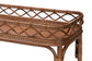 bali & pari Fumiyo Natural Rattan Kitchen Cart - Handwoven Wicker Two-Tier Serving Cart with Raised Openwork Borders and Wheels