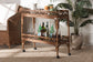 bali & pari Fumiyo Natural Rattan Kitchen Cart - Handwoven Wicker Two-Tier Serving Cart with Raised Openwork Borders and Wheels