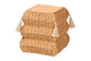 bali & pari Noura Natural Rattan Footstool with Tassel Accents