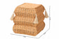 bali & pari Noura Natural Rattan Footstool with Tassel Accents