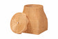 bali & pari Ada Natural Rattan Laundry Hamper - Handwoven Wicker Storage Basket for Laundry Room, Bathroom, or Bedroom Organization