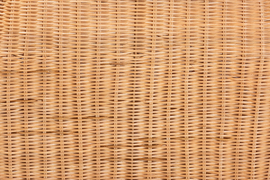 bali & pari Ada Natural Rattan Laundry Hamper - Handwoven Wicker Storage Basket for Laundry Room, Bathroom, or Bedroom Organization