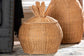 bali & pari Pelham Natural Rattan Laundry Hamper - Handwoven Wicker Storage Basket for Laundry Room, Bathroom, or Bedroom Organization, Small