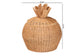 bali & pari Pelham Natural Rattan Laundry Hamper - Handwoven Wicker Storage Basket for Laundry Room, Bathroom, or Bedroom Organization, Small
