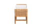 bali & pari Vivan Natural Rattan Bench - Handwoven Wicker Accent Seating with Cushion and Pillows, Backless