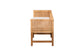 bali & pari Vivan Natural Rattan Bench - Handwoven Wicker Accent Seating with Cushion and Backrest