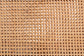 bali & pari Vivan Natural Rattan Bench - Handwoven Wicker Accent Seating with Cushion and Backrest