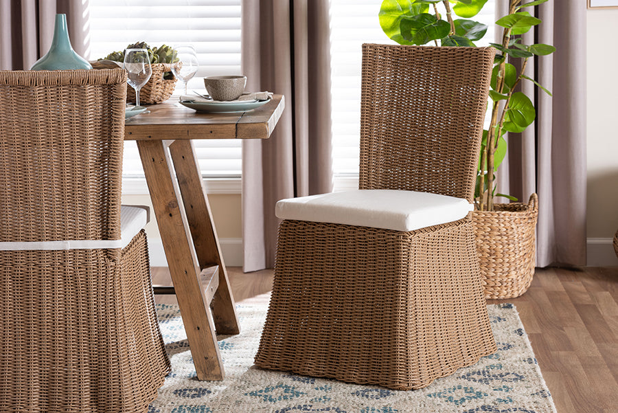 bali & pari Serge Woven Seagrass Dining Chair