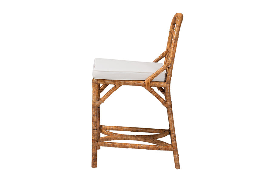 bali & pari Alondra Natural Rattan Counter Stool