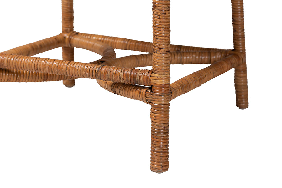 bali & pari Alondra Natural Rattan Counter Stool