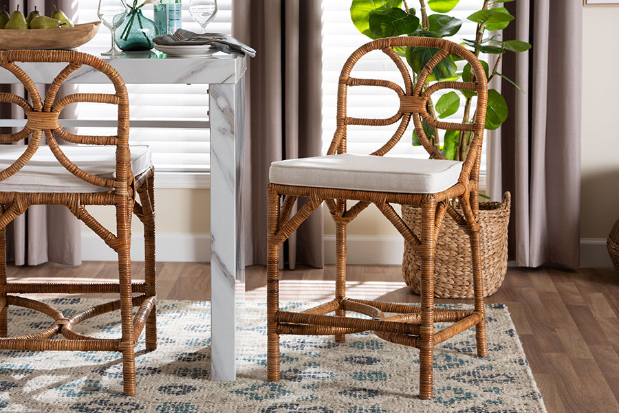 bali & pari Alondra Natural Rattan Counter Stool