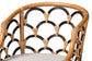 bali & pari Veneto Natural Rattan Counter Stool with Scalloped Back