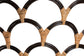 bali & pari Veneto Natural Rattan Counter Stool with Scalloped Back