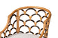 bali & pari Veneto Natural Rattan Dining Chair with Scalloped Back