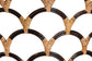 bali & pari Veneto Natural Rattan Dining Chair with Scalloped Back