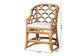 bali & pari Veneto Natural Rattan Dining Chair with Scalloped Back