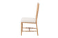 bali & pari Sandy Dining Chair - Crafted Wood and Natural Rattan Side Chair with Bamboo Motif and Upholstered Seat