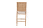 bali & pari Sandy Counter Stool - Crafted Wood and Natural Rattan Lounge Seating with Bamboo Motif and Upholstered Seat
